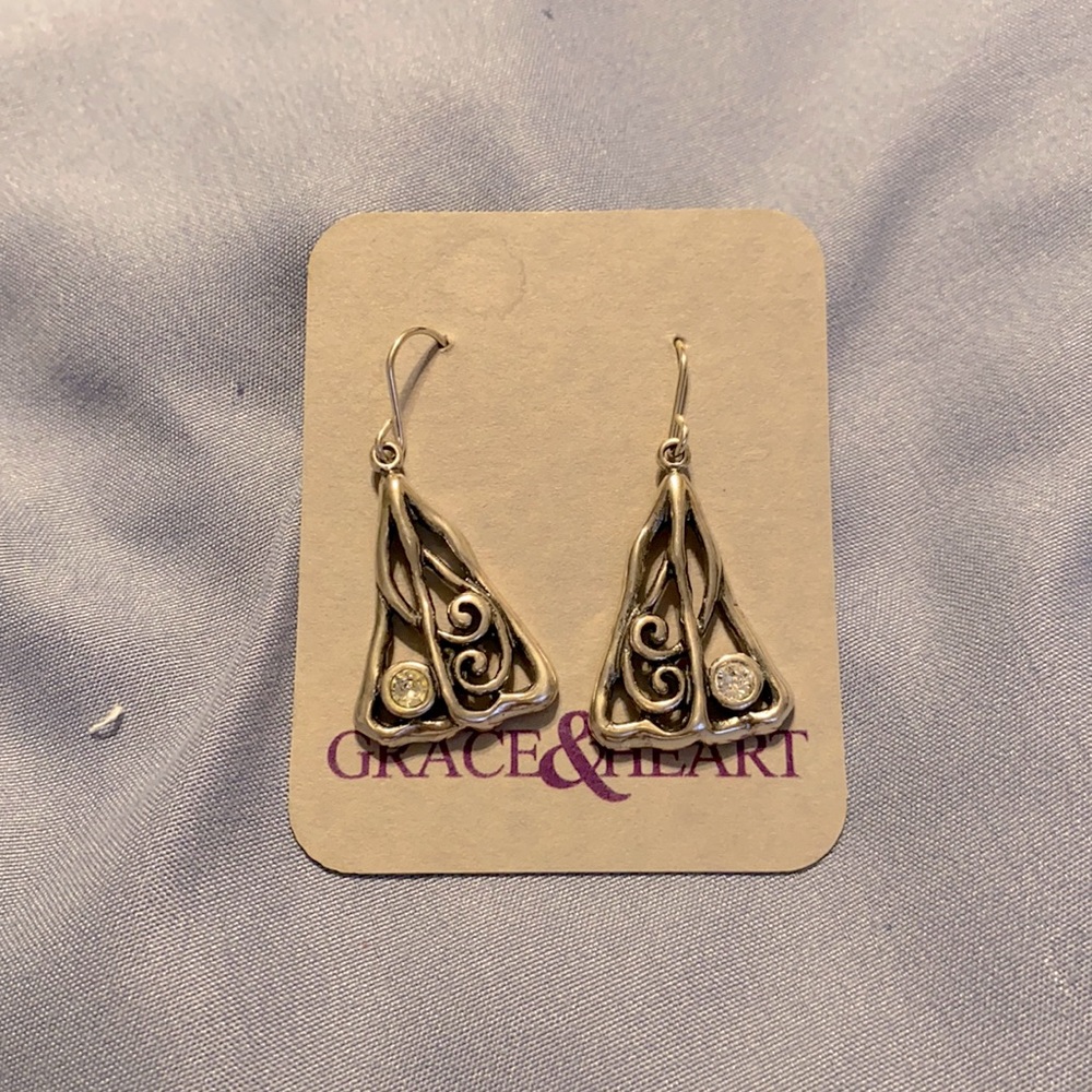 Grace and heart earrings